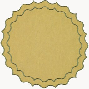 Placemat Navy met geborduurde rand