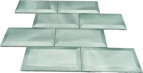 Zelfklevende Mozaïektegels Metaal | Subway 3D Pastelgroen | 30,5×30,5 cm | Keuken, Bad &amp; WC