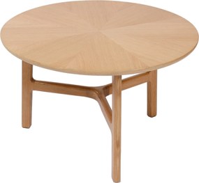 Mazzoni BELLUNO Naturel Essen - HOUTEN SALONTAFEL Ø65 cm ROND MODERN CLASSIC