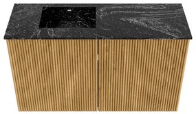 Mondiaz Joya DLux 70cm toiletmeubel oak met wastafel faye links 1 kraangat lava