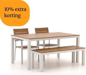+ 10% kassakorting | Diningset Bellagio | 4 personen polywood | Tuinset stapelbaar | 4-delig | Kees Smit Tuinmeubelen