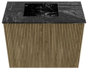 Mondiaz Joya DLux 50cm toiletmeubel dusk met wastafel faye links zonder kraangat lava