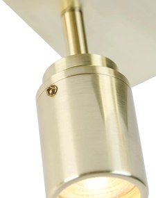 Moderne badkamer spot messing vierkant 2-lichts IP44 - Ducha