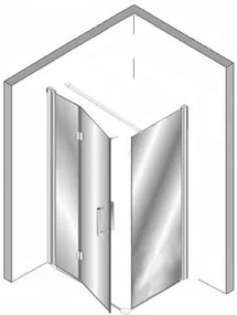 Plieger Panorama douchecabine met vouwdeur 80x90cm chroom