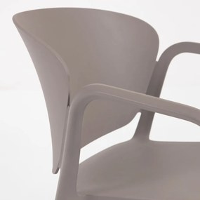 Kave Home Ania Plastic Tuinstoel Stapelbaar Bruin