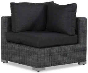 Chaise Loungeset Wicker Zwart 3 personen Garden Collections Toronto