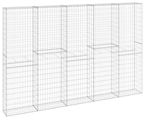 vidaXL Schanskorfmuur met deksels 300x30x200 cm gegalvaniseerd staal
