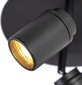 Smart Moderne spot zwart incl. GU10 2-lichts IP44 - Ducha