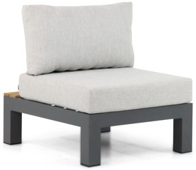 Loungeset 6 personen Aluminium/Teak Grijs Lifestyle Garden Furniture Vittoria