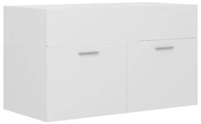 vidaXL Wastafelkast 80x38,5x46 cm spaanplaat wit