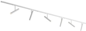 Modern railsysteem wit met 6 spots wit 1-fase - Slimline Avery