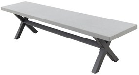 Verona betonlook tuinbank - 190 cm. - Antraciet