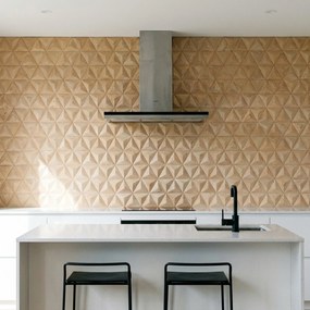 3D Houten Wandpaneel | Rubberwood XL | 30×35 cm | Wanddecoratie