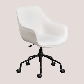 Bureaustoel Van Chenille Lucy White - Sklum