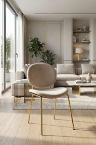 Lenor gouden fluwelen stoel