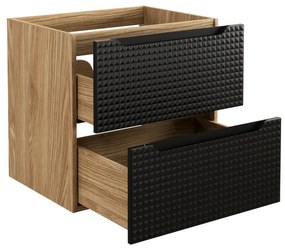 Comad Luxor Black badmeubel 120cm met 4 lades en dubbele wastafel zwart mat