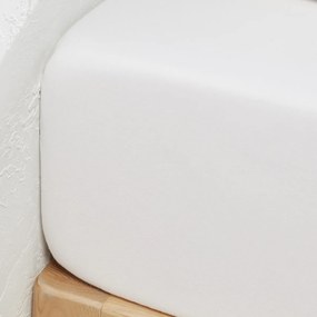 Hoeslaken in jersey 30% recycled katoen, omslag 35 cm