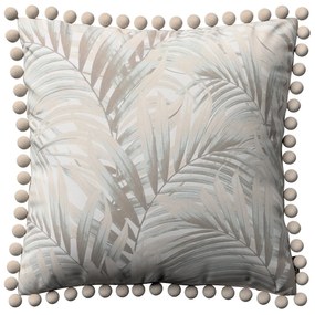 Dekoria Kussenhoes Wera met pompons, beige-crème 45 x 45 cm