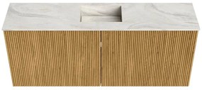 Mondiaz Joya DLux 100cm toiletmeubel oak met wastafel faye midden zonder kraangat ostra