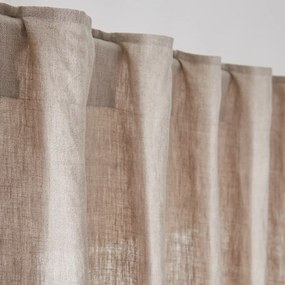 Gordijn in gewassen linnen met verdekte lussen, radiator, Onega
