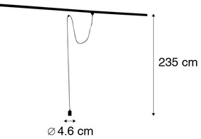 Hanglamp met rail ophanging goud - Iconic Cavalux