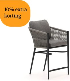 + 10% kassakorting | Dining tuinstoel | Bellagio Mineo | Rope (touw) | Grijs/Zwart | Kees Smit Tuinmeubelen