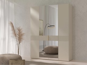 Kledingkast Toledo 137, Beige, 237x180x60cm, 207.5 kg, Kledingkast deuren: Met scharnieren