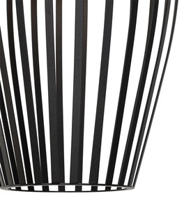 Design hanglamp zwart met opaal - Angela Design E27 rond Binnenverlichting Lamp