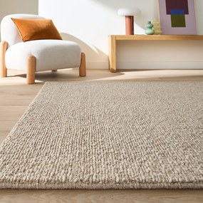 Vloerkleed met grove, fluweelachtige lussen, CURL