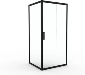 Saqu Sturdy douchecabine met schuifdeur incl. antikalk 120x90cm mat zwart