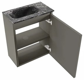 Mondiaz Ture DLux toiletmeubel 40cm smoke met wastafel lava links met kraangat