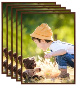 vidaXL Fotolijsten 5 st voor wand of tafel 50x60 cm MDF bronskleurig