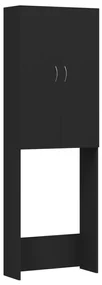 vidaXL Wasmachinekast 64x25,5x190 cm zwart