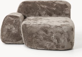 Teddy bouclé chaise-hoekmodule Wolke