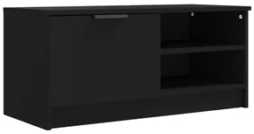 vidaXL Tv-meubel 80x35x36,5 cm bewerkt hout zwart