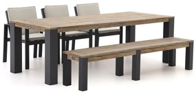 Bellagio Vezzano/ROUGH-X 240cm dining tuinset met bank 5-delig