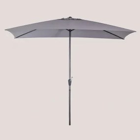 Parasol 200x300 Cm In Stof En Aluminium Itzal Grijs – Antraciet - Sklum