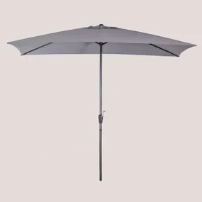 Parasol Van Stof En Aluminium (200x300 Cm) Itzal Grijs – Antraciet - Sklum
