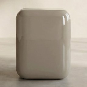 Tafeltje Glanzend Taupe - 34 X 34cm.