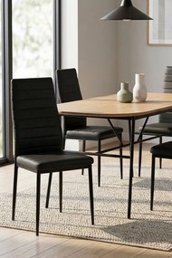 Set 4 Lauter Kunstlederen Stoelen