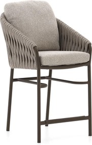 + 15% kassakorting | Barkruk tuin | SUNS Nappa | Rope (touw) | Taupe | Tuinstoel | Stapelbaar | Kees Smit Tuinmeubelen