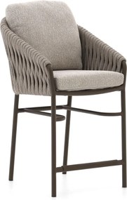 Barkruk tuin | SUNS Nappa | Rope (touw) | Taupe | Tuinstoel | Stapelbaar | Kees Smit Tuinmeubelen