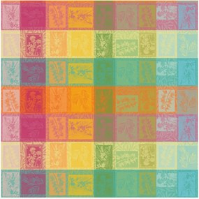 Rond katoenen tafelkleed Arc En Ciel met acrylcoating in jacquardweving