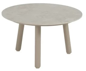 Taste by 4 Seasons Salute salontafel latte met rond keramisch tafelblad Ø 60 cm (H 35 cm) Loungetafel   beige weerbestendig