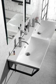 Sapho Industrial wastafel frame mat zwart 120cm