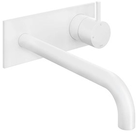 Hotbath Cobber inbouw wastafelkraan 25cm met plaat wit mat