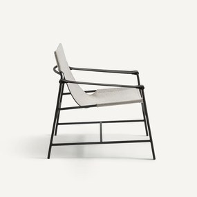 Bi-materiaal en stalen metalen fauteuil, Alonzo