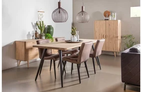 Goossens Eettafel Bjarte, Rechthoekig 180 x 90 cm