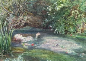 Kunstreproductie Ophelia, John Everett Millais