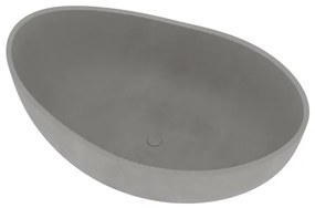 Ideavit IDEA.SENSE-D5 vrijstaandbad - 160x97,5x58cm - anti-kras - nano-coating - inclusief pop-up afvoer - Beton D5 290337-D5